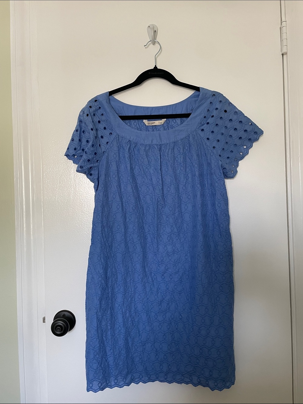 Old Navy Blue Eyelet Cotton Mini Dress